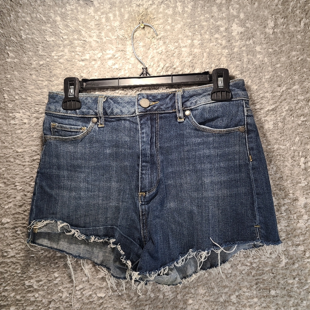 Paige Womens Cut Off Demin‎ Shorts Frayed Hem Size 27 Blue
